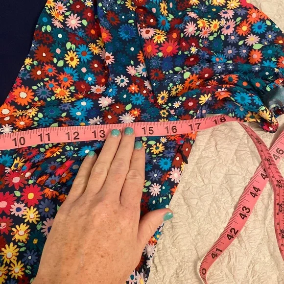 NWOT STAUD Mills Rainbow Flower Market mini dress - Picture 7 of 8